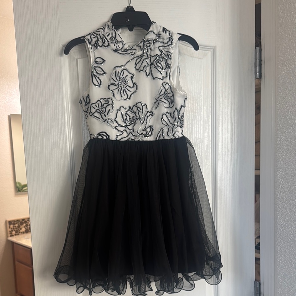 Black and White Floral Dress
